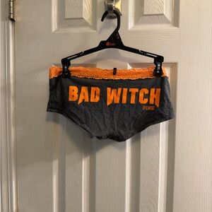 PINK Victoria's Secret Gray Shorts with Orange Lace